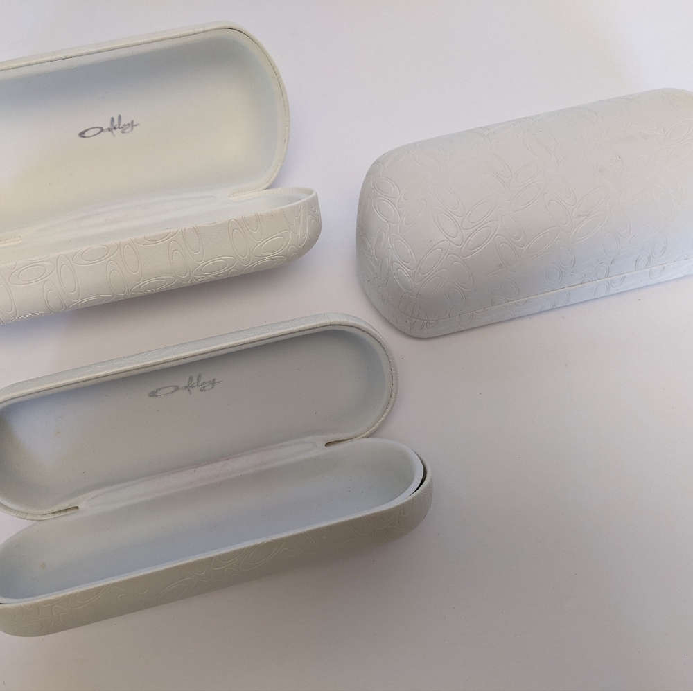 3 Oakley Hard Shell White Replacement Sunglass Cases